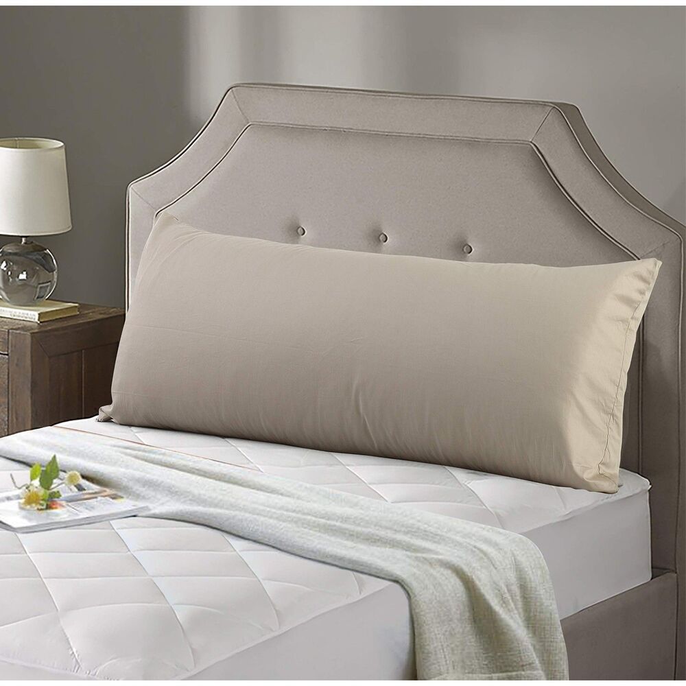 21"x54 100% Cotton Body Pillow Cover, 300TC, Hidden Zipper (Taupe)